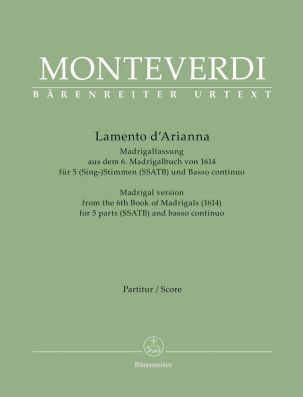 Lamento d'Arianna. Madrigal version from the 6th Book of Madrigals (1614) (Score)