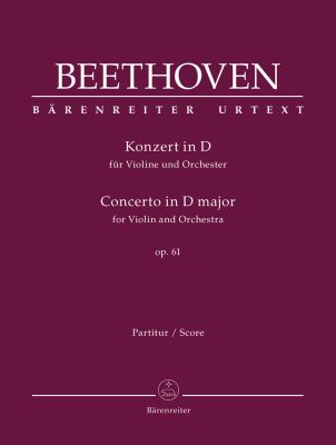 Concerto for Violin in D major Op.61 (Full Score, paperback)