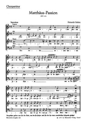 St. Matthew Passion (SWV 479) (Choral Score)
