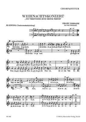 Christmas Concerto: Ich verkündige euch grosse Freude (Choral Score)