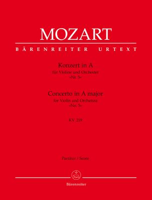 Concerto for Violin No.5 in A major (K.219) (Full Score)