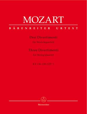 Three Divertimenti for String Quartet (K.136-138)