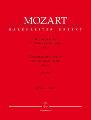 Concerto for Violin No.3 in G major (K.216) (Full Score)