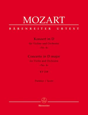 Concerto for Violin No.4 in D major (K.218) (Full Score)