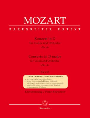 Concerto for Violin No.4 in D major (K.218) (Violin & Piano)