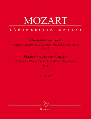 Concerto for Piano No.13 in C major (K.415) (Chamber Edition, Score & Parts)