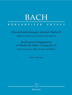 Keyboard Arrangements of Works by Other Composers Volume II (BWV 978-984) (Piano)