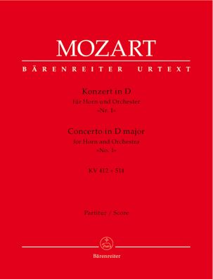 Concerto for Horn No.1 in D major (K.412 + K.514) (Full Score)