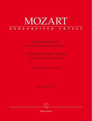 Concertone for two Violins in C major (K.190) (Full Score)