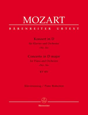 Concerto for Piano No.16 in D major (K.451) (Piano Reduction)