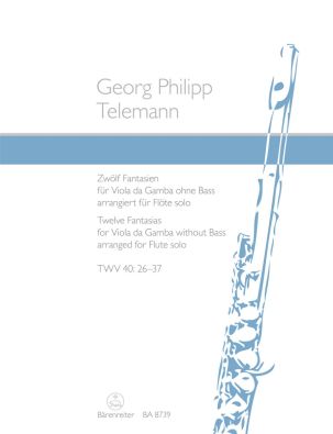 Twelve Fantasias for Viola da gamba without Bass arranged for Flute (TWV 40: 26-37)
