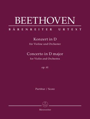 Concerto for Violin in D major Op. 61 (Full Score)