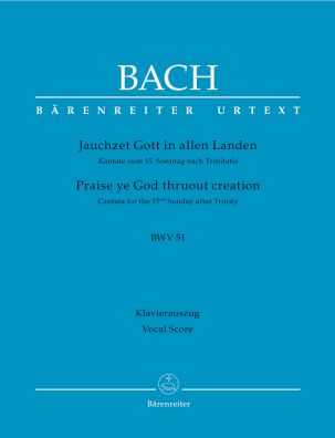 Cantata No.51: Jauchzet Gott In Allen Landen (BWV 51) (Vocal Score)