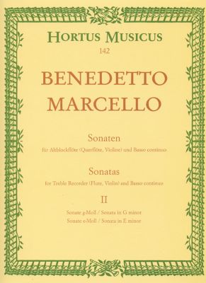 Sonatas for Treble Recorder (Flute, Violin) and Basso continuo Op.2 Volume II (Score & Parts)