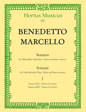 Sonatas for Treble Recorder (Flute, Violin) and Basso continuo Op.2 Volume I (Score & Parts)