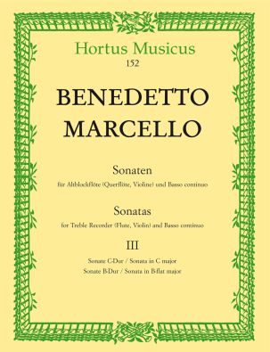 Sonatas for Treble Recorder (Flute, Violin) and Basso continuo Op.2 Volume III (Score & Parts)