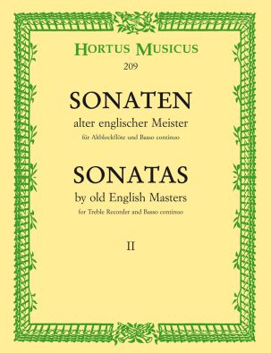 Sonatas by Old English Masters II (Treble Recorder & Basso continuo)