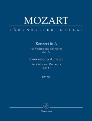 Concerto for Violin No.5 in A major (K.219) (Study Score)