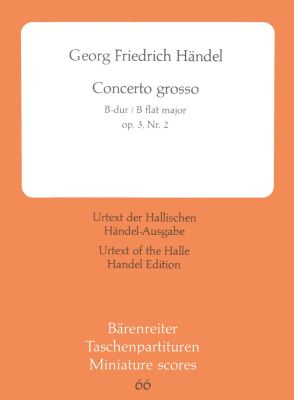 Concerto grosso in B-flat major Op.3/2 (HWV 313) (Study Score)