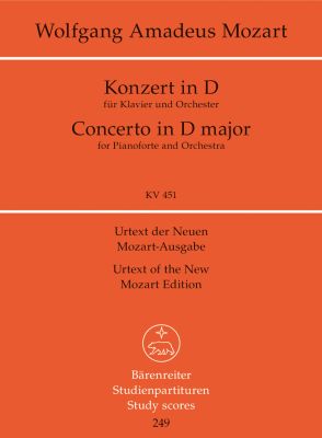 Concerto for Piano No.16 in D major (K.451) (Study Score)