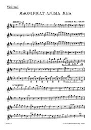 Magnificat anima mea (BuxWV-Anh 1) (Violin I)