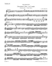 Overture in C major (TWV 55: C3) (Water Music) (Violin II)