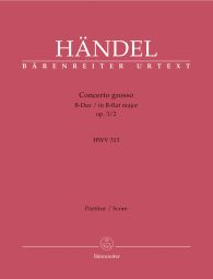 Concerto grosso in B-flat major Op.3/2 (HWV 313) (Full Score, paperback)