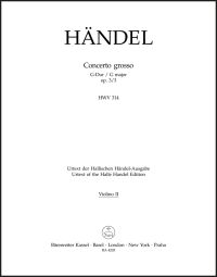 Concerto grosso in G major Op.3/3 (HWV 314) (Violin II)