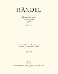 Concerto grosso in F major Op.6/2 (HWV 320) (Violin II)