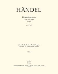 Concerto grosso in F major Op.6/2 (HWV 320) (Viola)