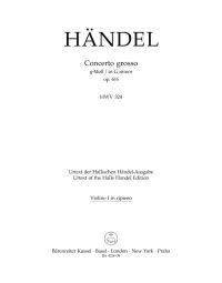 Concerto grosso in G minor Op.6/6 (HWV 324) (Violin I)