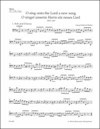 O Sing Unto The Lord (HWV 249a) (Cello/Bass)
