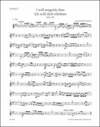 I will magnify Thee (HWV 250b) Chapel Royal Anthem (Violin II)