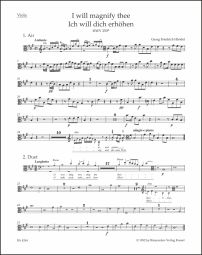 I will magnify Thee (HWV 250b) Chapel Royal Anthem (Viola)