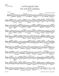I will magnify Thee (HWV 250b) Chapel Royal Anthem (Cello/Bass)