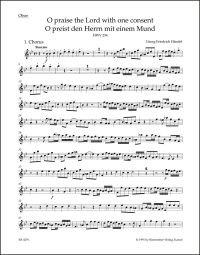 O Praise The Lord With One Consent (HWV 254) Chandos Anthem No.9 (Oboe)