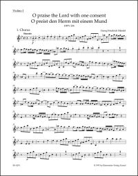 O Praise The Lord With One Consent (HWV 254) Chandos Anthem No.9 (Violin I)