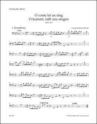 O Come Let Us Sing (HWV 253) Chandos Anthem No.8 (Cello/Double Bass)