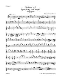Symphony No.41 in C major (K.551) (Jupiter) (Violin I)
