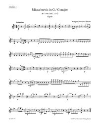 Missa brevis in G major (K.140) (Violin I)