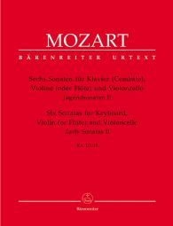 Six Sonatas for Piano, Violin (Flute) & Violoncello (K.10-15): Early Sonatas II (Score & Parts)