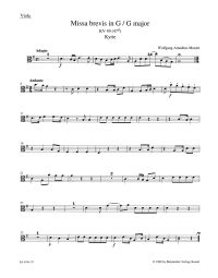 Missa brevis in G major (K.49) (Viola)