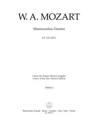Misericordias Domini (K.222) (Violin I)