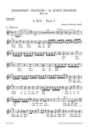 St John Passion (BWV 245) (Soprano Voice Part)