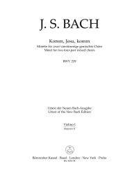 Motet No.5 Komm, Jesu, komm (BWV 229) (Violin I)