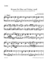 Concerto for Violin and Oboe in C minor (reconstructed from BWV 1060) (Cembalo)