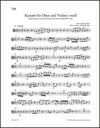 Concerto for Violin and Oboe in C minor (reconstructed from BWV 1060) (Viola)