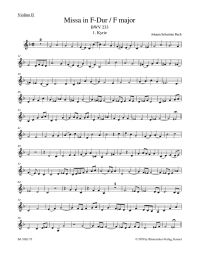 Mass in F major (BWV 233) Lutheran Mass 1 (Violin II)