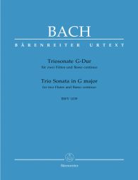 Trio Sonata for Two Flutes and Basso Continuo in G major (BWV 1039) (Score & Parts)