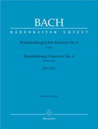 Brandenburg Concerto No.6 in B-flat major (BWV 1051) (Full Score, paperback)